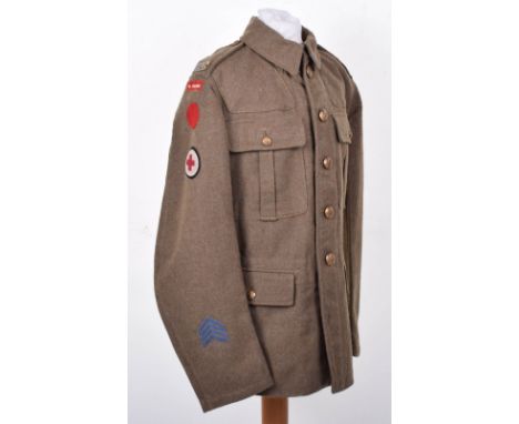 WW1 British 1902 Pattern Other Ranks Tunic of the Royal Army Medical Corps 17th (Northern) Division, very good example of the