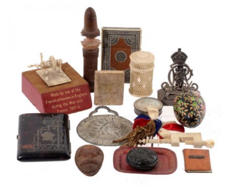 A VICTORIAN TORTOISESHELL CARD CASE AND AN ANGLO INDIAN IVORY, SADELI AND SANDALWOOD CARD CASE, BOTH 19TH C  11 and 8cm l, va