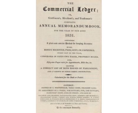 MANUSCRIPT. THE DIARY OF A YEAR IN THE LIFE OF CAPTAIN EDWIN SANDYS DASHWOOD OF THE ROYAL HORSE GUARDS, 1831 containing one o