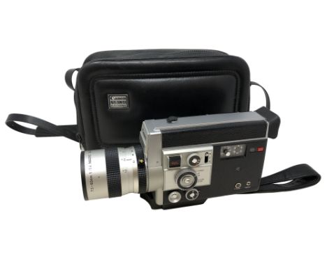 A Canon Auto Zoom 814 cine camera in carry bag. 