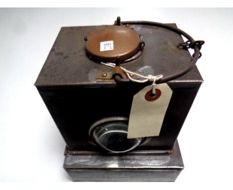 A vintage British Railway lamp  