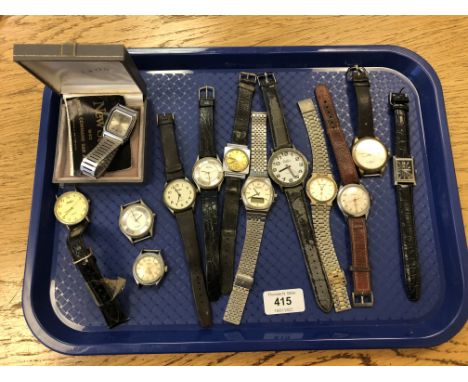 A group gent's wristwatches including Timex, Avia, Reflex etc