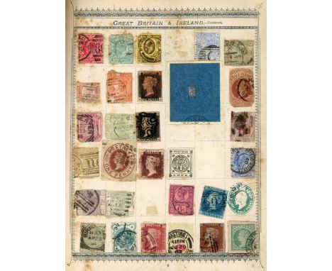 World stamps in seven albums, including Lincoln with Great Britain 1840 1d black (two, just four margins) used, British Commo