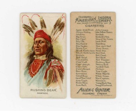 A collection of approximately 110 American cigarette cards, including 11 Moore &amp; Calvi large size ‘Playing Cards’, 7 Duke