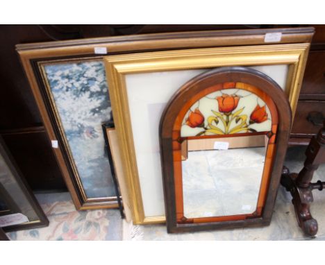 A group of prints, artist proof pictures and a mirror, all framed (7)