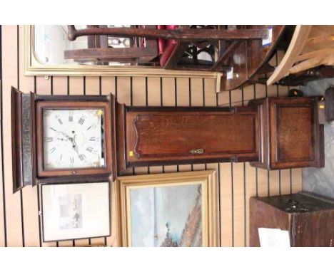 An early 19th Century oak cased eight day longcase clock, the white dial reading 'Jessie Torkingham, Newcastle'