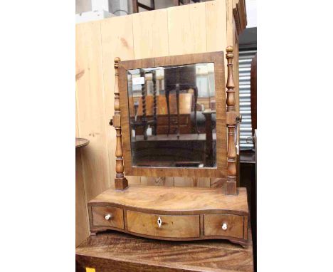 A 19th century mahogany toilet swing mirror