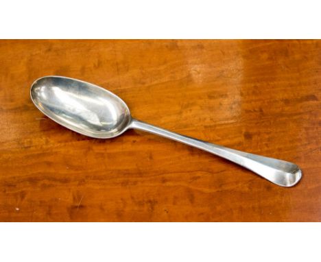 A George I silver tablespoon, Hanoverian rat tail pattern,m Nathaniel Roe, London 1716, Britannia Standard, 1.86 ozt approx 