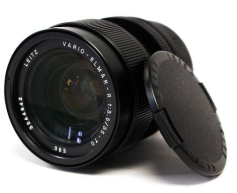 Leitz: A Leitz Vario-Elmar-R, 1:3.5, 35-70mm, E60 lens, serial number 3244642, with lens cap, as found.