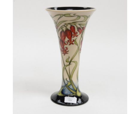 A Moorcroft vase from the Shakespeare collection in the Imogen pattern in an unusual colourway, 1st quality, designed by Rach