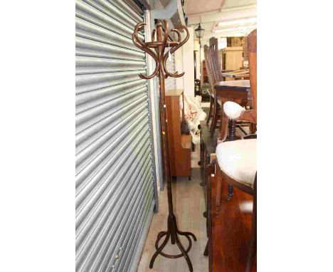 A 20th Century Bentwood style beech coat stand