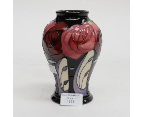 A Moorcroft vase in the Bella Houston pattern, 1st quality, designed by Emma Bossons, standing approx 17 cm high, dated to th