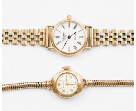 Two 9ct ladies wristwatches, comprising of one Rotary watch and one Paul Eaton watch (2) 