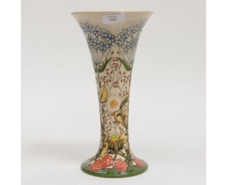 A Moorcroft vase in the Ryden pattern, 1st quality, having flared rim, standing approx 29 cm high, dated to the base May 2017
