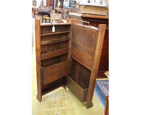 An unusual portable sewing kit work station, possibly 1910/1920, construction is oak, plywood so possibly 'commissioned' item