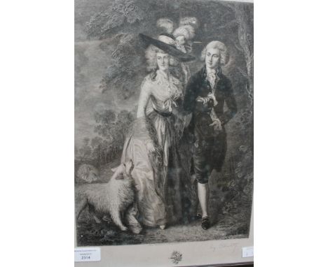 A signed print after Gainsborough