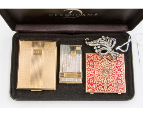 A KIGU powder compact, Kingsway lighter, vanity mirror etc (4)