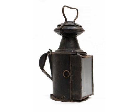 South Eastern Railway Interest: A mid-19th century South Eastern Railway (S. E. R.) three-aspect head lamp, missing red aspec