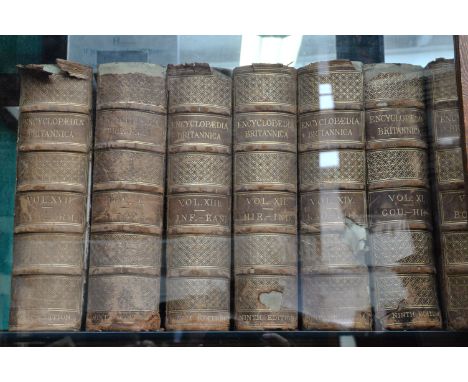 Encyclopedia Britannia, leather bound edition, 25 volumes