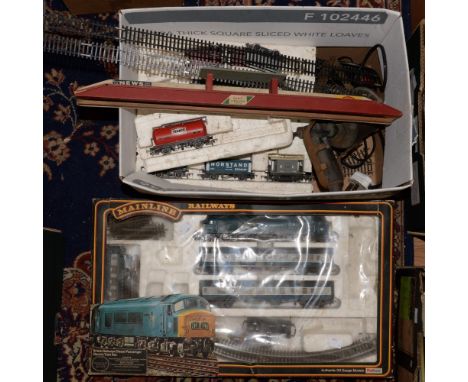 A collection of assorted model railway to include a boxed BR Diesel Passenger Electric Train Set and other unboxed locomotive