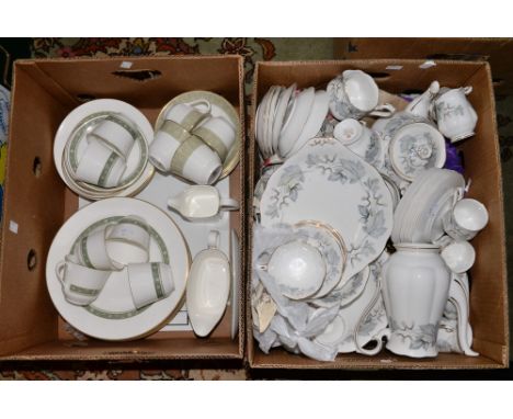 A Royal Albert 'Silver Maple' part dinner, tea and coffee service, with Royal Doulton 'Rondelay' and Royal Doulton 'Sonnet' p