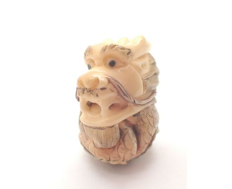 Antique ivory dragon Netsuke 