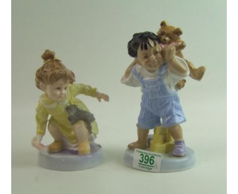 Royal Worcester Unicef figures Piggyback Ride &amp; Purr-Fect Friends(2): 