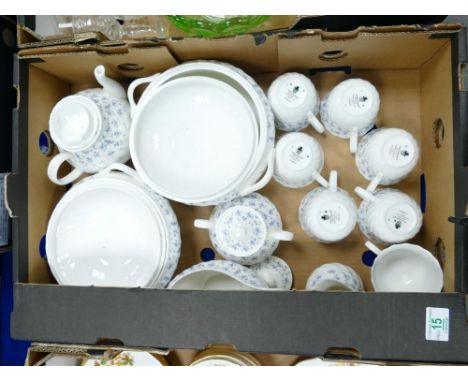 A collection of Wedgwood Windrush Patterned dinner ware to include: tureens, part tea set, gravy boat , small tea pot etc 