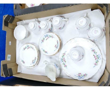 Colclough Ribbon and Floral Decorated Tea Set: 