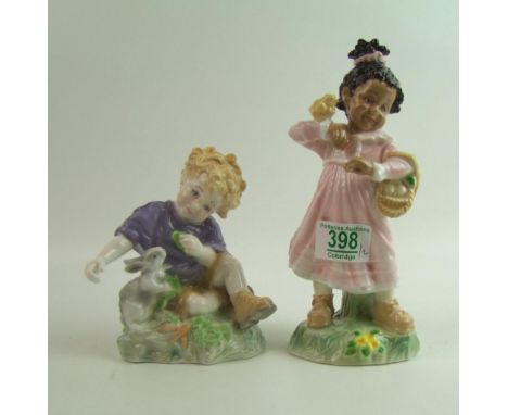 Royal Worcester Unicef figures Prett in Pink &amp; Two Company(2) 