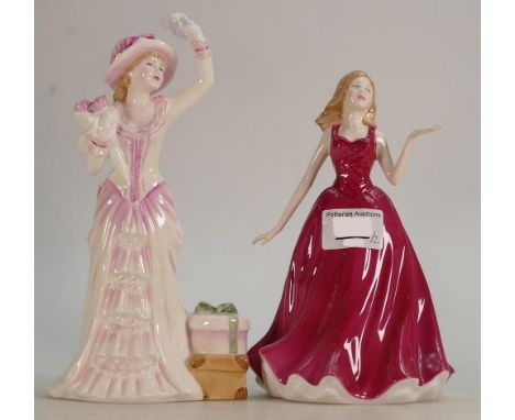 Royal Doulton Lady Figures Bon Voyage HN3866 &amp; Ruby HN4521(2): 