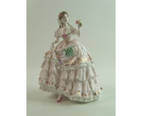 Royal Worcester figure: Royal Worcester figurine The Fairest Rose. Limited edition 2775 of 12500 