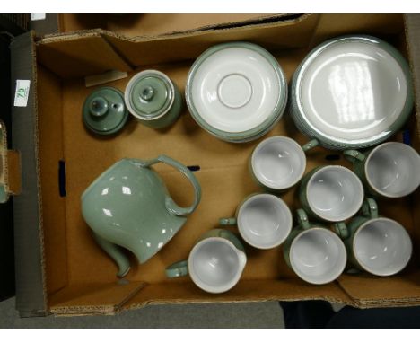 Denby Regency Green Pattern Tea Set: 