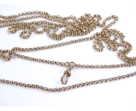 A 9ct gold faceted belcher link guard chain, length 770mm, 25.2g