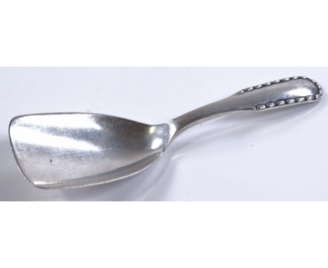 A Georg Jensen Danish silver caddy spoon, rope pattern handle and dated 1924, length 11cm