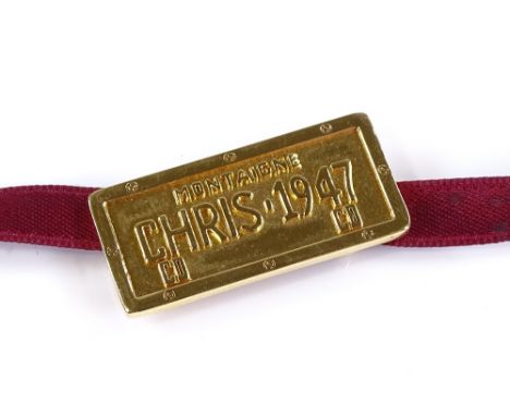 A Christian Dior number plate design choker, length 360mm