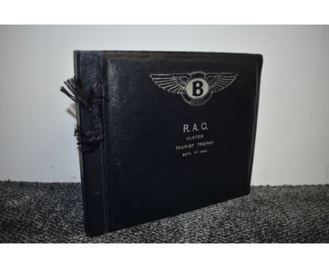 Motoring. A photograph album. Bentley - R.A.C. Ulster Tourist Trophy, Sept. 1st 1934. Contains 49 quality photographs depicti