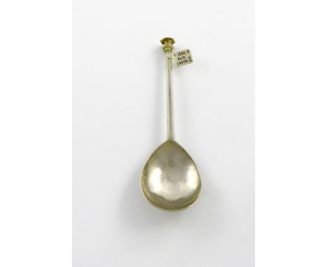 An Elizabeth I West Country silver Seal-top spoon, by John Edes, Exeter, circa 1580-1600, fig-shaped bowl, faceted slight tap