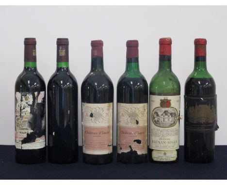 2 bts Ch. Prieure Lichine Vintage Unknown Cantenac (Margaux) 4me Cru Classé  i.n,  bs/pt dis/ missing vintage slip ID from fo