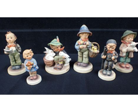A GROUP OF GOEBEL HUMMEL FIGURES including 'Playmates' and others (6)