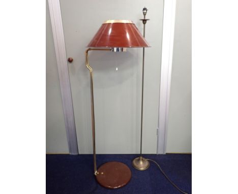 PER SUNDSTEDT FOR ATELJE LYKTAN: A 'MARS' FLOOR LAMP Swedish, 128cm high, and a brass standard lamp (2) (untested, bulb holde