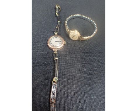 TWO LADIES' 9CT GOLD WRIST WATCHES one Swiss made, Election