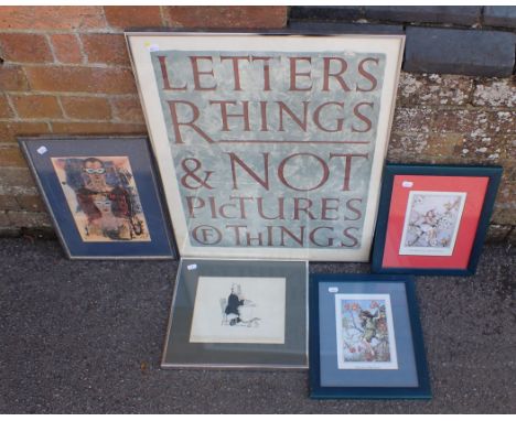 DAVID KINDERSLEY: 'LETTERS R THINGS &amp; NOT PICTURES OF THINGS' signed and numbered 11/70, and a further quantity of pictur