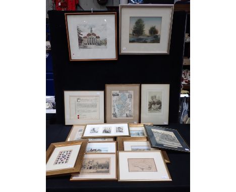 A COLLECTION OF PRINTS, ETCHING AND MAPS 