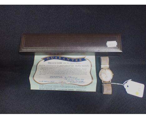 A 9CT GOLD CASED GENTLEMANS' ROTARY WRISTWATCH 1960s (not running)