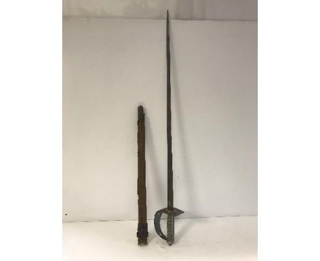 A George V officer's dress sword (probably Henry Wilkinson) with shagreen grip and pierced knuckle guard with Royal cypher, h