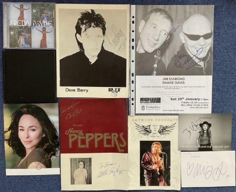 Actor/Actress/Singer. Assorted 1 x Autograph book signatures include Danny Mag, Lucy Evans, Jenny Funnell plus 4 others. 1 x 