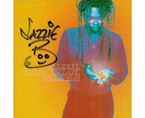 Jazzie B signed CD sleeve front cover. 'Soul II Soul'. Good condition. All autographs come with a Certificate of Authenticity