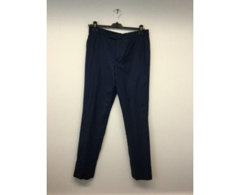 ALEXANDER McQUEEN - a pair of gents navy blue suit trousers