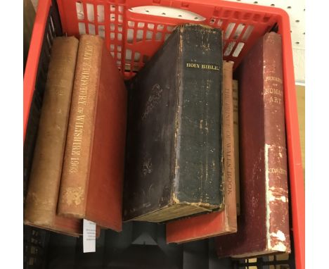 A collection of books comprising "Illlustrations of the Remains of Roman Art in Cirencester - The Site of Ancient Corinium" b